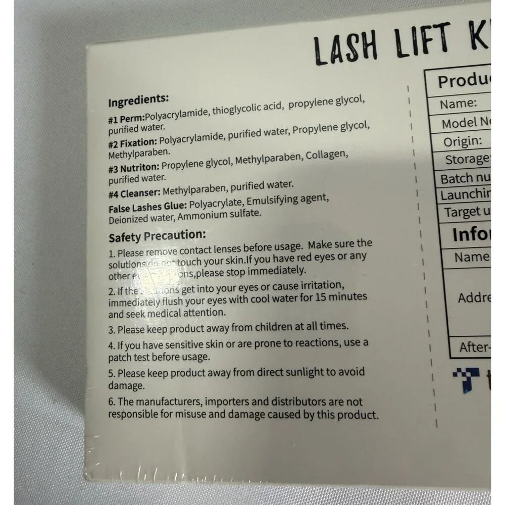 NIB Lash Lift Kit‎ Semi Permanent Eyelash Kit Lash Shields/Gel Pads/Brushes